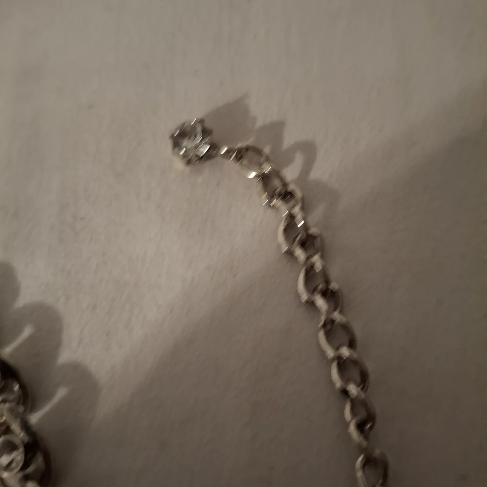 Silver Color Girl's Chain And Rhinestone Belt